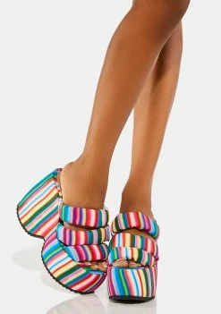 Lemon Drop By Privileged Platforms Winter Platform Sandals