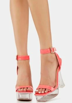 New π Lemon Drop By Privileged Pink Tirra Clear π Heels π€© 8 Lemon Drop By Privileged Pink Tirra Clear Heels