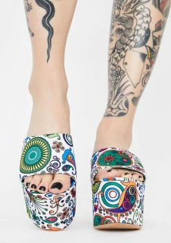 Budget π€© Lemon Drop By Privileged Platforms Paisley Lenox Platform π©΄ Sandals π 6 Lemon Drop By Privileged Platforms Paisley Lenox Platform Sandals