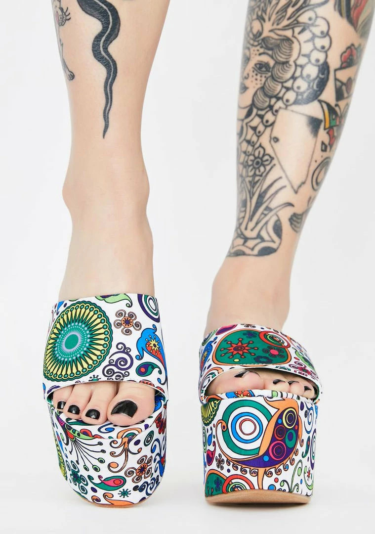 Budget π€© Lemon Drop By Privileged Platforms Paisley Lenox Platform π©΄ Sandals π 3 Lemon Drop By Privileged Platforms Paisley Lenox Platform Sandals