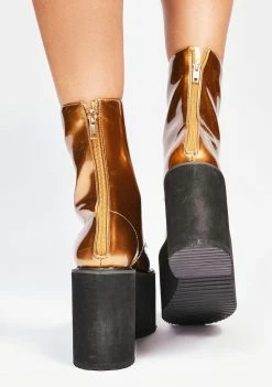 Hot Sale 𧨠Lemon Drop By Privileged Platforms Gold Melissa Platform π₯Ύ Boots π 7 Lemon Drop By Privileged Platforms Gold Melissa Platform Boots