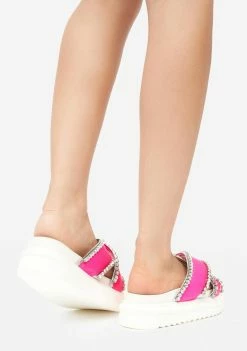 Lemon Drop By Privileged Pink Artistic Slide Sandals