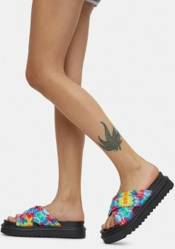 Lemon Drop By Privileged Tie Dye Janinent Slide Sandals