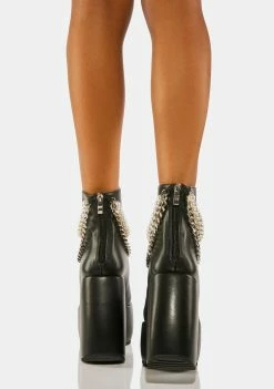 Lemon Drop By Privileged Black Dolores Ankle Boots Platform Boots
