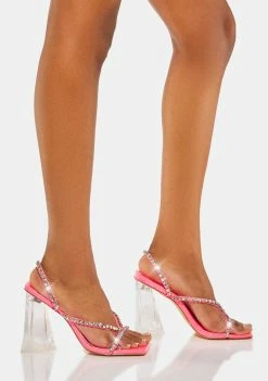 Lemon Drop By Privileged Hot Pink Tagazee Block Heels