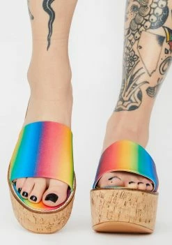 Best Sale π Lemon Drop By Privileged Rainbow Fiji Platform π©΄ Sandals β¨ 6 Lemon Drop By Privileged Rainbow Fiji Platform Sandals