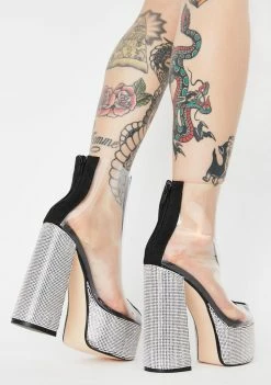 Best reviews of π Lemon Drop By Privileged Platforms Black Brandie Rhinestone π Heels π 7 Lemon Drop By Privileged Platforms Black Brandie Rhinestone Heels