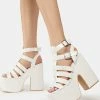 Lemon Drop By Privileged White Astridd Platform Heels