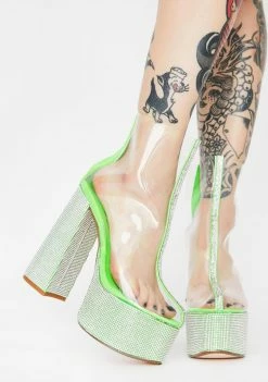 Lemon Drop By Privileged Brandie Rhinestone Heels