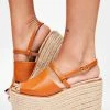 Lemon Drop By Privileged Platforms Cognac Petrus Platform Sandals