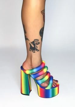 Lemon Drop By Privileged Rainbow Andrews Platform Heels