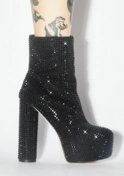Lemon Drop By Privileged Junior Rhinestone Platform Boots