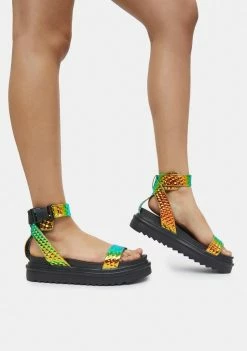 Lemon Drop By Privileged Kassandra Gladiator Sandals