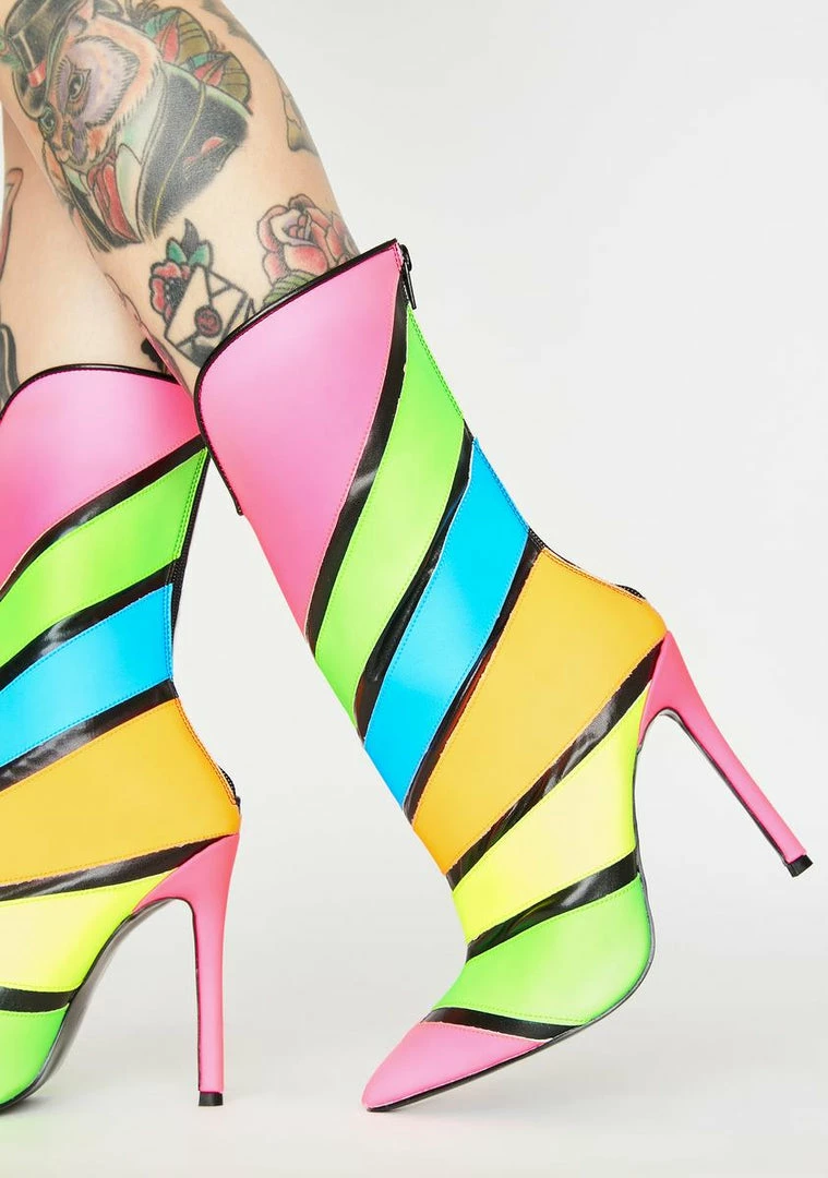 Top 10 ๐ฅ Lemon Drop By Privileged Plushin Rainbow Heeled ๐ฅพ Boots ๐ฅพ Boots & Booties ๐ 1 Lemon Drop By Privileged Plushin Rainbow Heeled Boots Boots & Booties