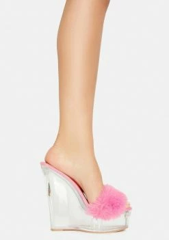 Lemon Drop By Privileged Wedges Pink Iris Wedge Heels