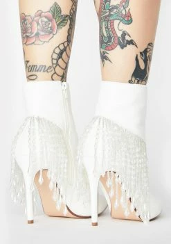 Lemon Drop By Privileged Astalema Fringe Heeled Boots