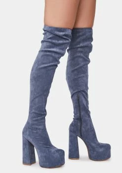 Lemon Drop By Privileged Boots & Booties Blue Havasu Knee High Boots