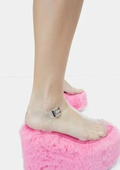 Lemon Drop By Privileged Pink Zahara Platform Sandals