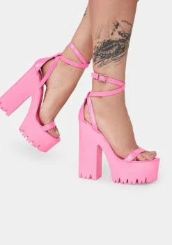 Lemon Drop By Privileged Pink Belush Platform Heels