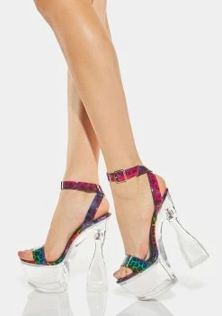 Lemon Drop By Privileged Leopard Selenga Platform Heels Platforms