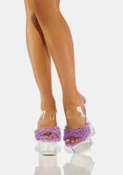 Lemon Drop By Privileged Platforms Purple Xavia Platform Heels