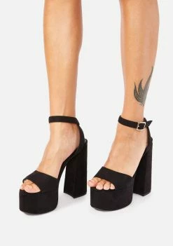 Lemon Drop By Privileged Black Ruduki Platform Heels Platforms
