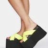 Lemon Drop By Privileged Yellow Tanner Platform Sandals Platforms