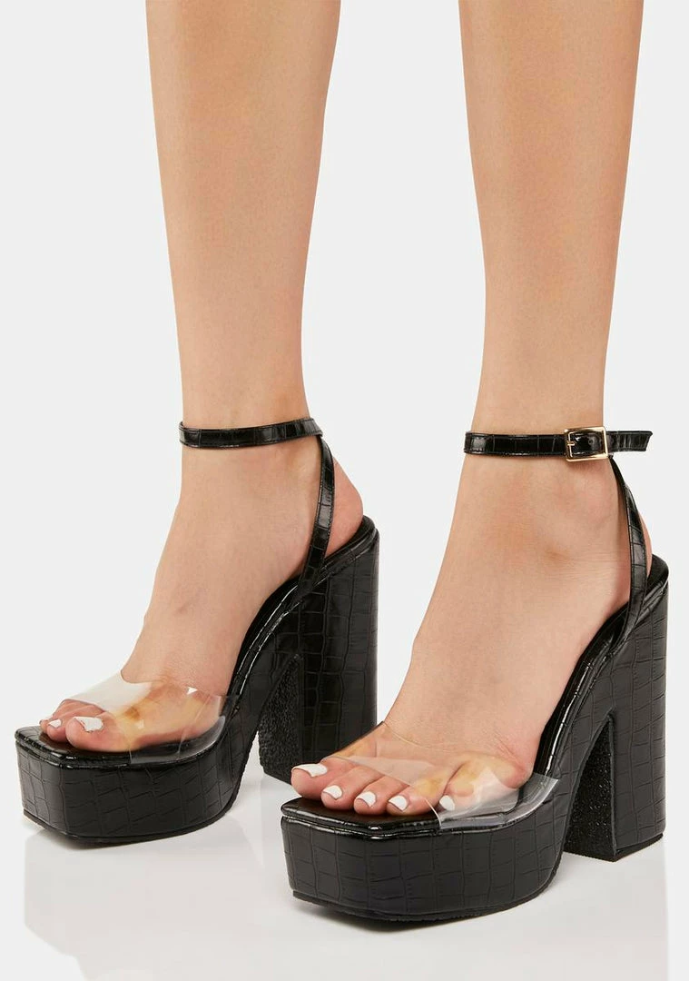 Deals π Lemon Drop By Privileged Clear π Heels Hadley Platform π Heels π 5 Lemon Drop By Privileged Clear Heels Hadley Platform Heels