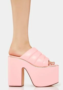 Lemon Drop By Privileged Pink Leisha Platform Heels