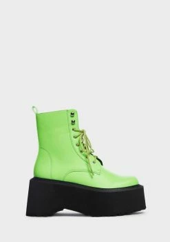 Lemon Drop By Privileged Lime Cornelia Platform Boots