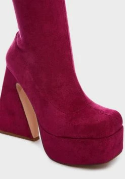 Lemon Drop By Privileged Fuchsia Laskey Platform Boots Platforms
