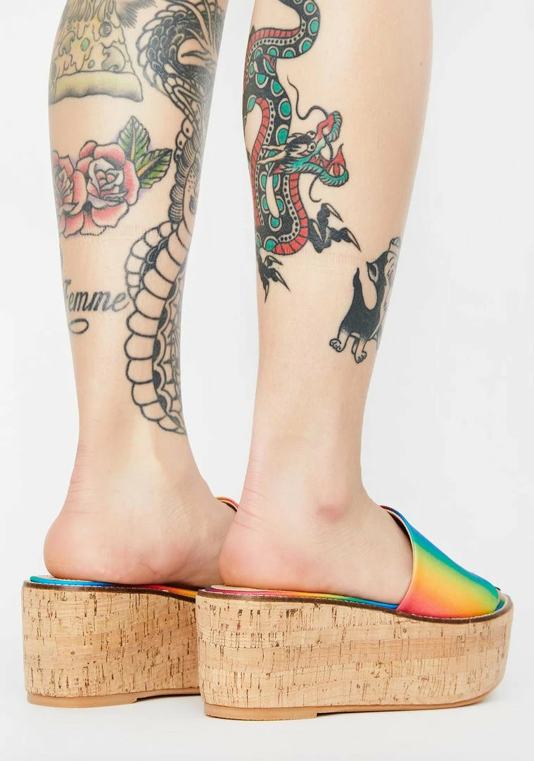 Best Sale π Lemon Drop By Privileged Rainbow Fiji Platform π©΄ Sandals β¨ 4 Lemon Drop By Privileged Rainbow Fiji Platform Sandals