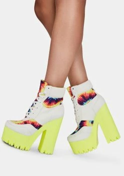 Lemon Drop By Privileged White Uileam Platform Boots Platforms