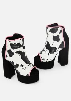 Wholesale π Lemon Drop By Privileged Cow Print Cacie Platform π Heels Platforms β¨ 6 Lemon Drop By Privileged Cow Print Cacie Platform Heels Platforms