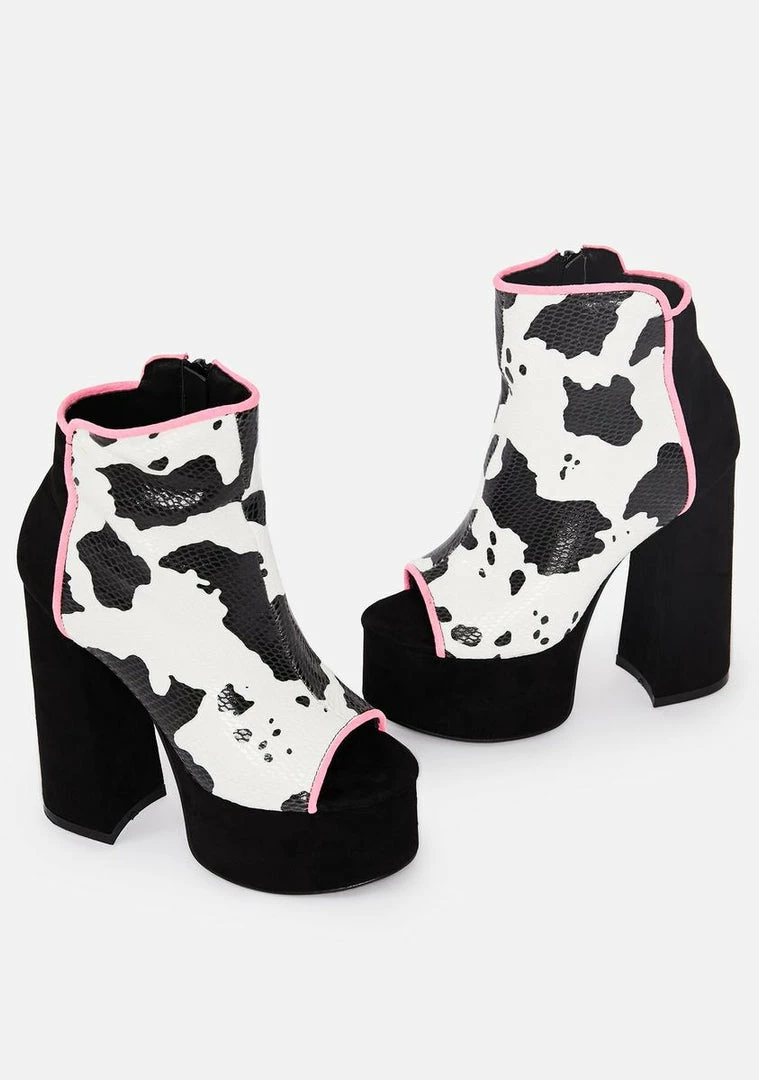 Wholesale π Lemon Drop By Privileged Cow Print Cacie Platform π Heels Platforms β¨ 3 Lemon Drop By Privileged Cow Print Cacie Platform Heels Platforms