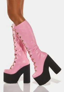 Lemon Drop By Privileged Pink Jaxin Platform Boots