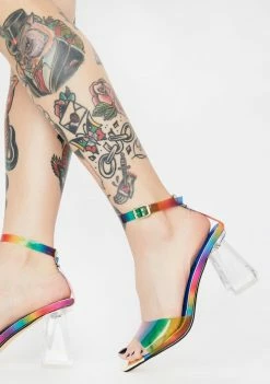 Lemon Drop By Privileged Rainbow Briela Clear Heels