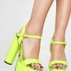Lemon Drop By Privileged Platforms Neon Poisoned Lover Platform Heels