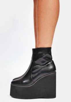 Lemon Drop By Privileged Black Jenness Platform Boots Platforms