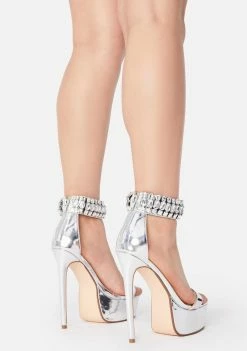 Lemon Drop By Privileged Silver Paean Platform Heels