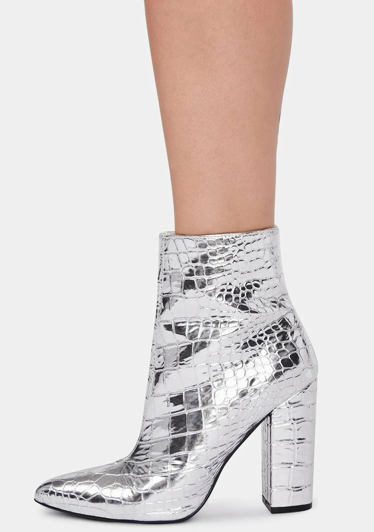 Discount 🎉 Lemon Drop By Privileged Silver Lisbeth Heeled Booties 🥾 Boots & Booties 🔥 2 Lemon Drop By Privileged Silver Lisbeth Heeled Booties Boots & Booties