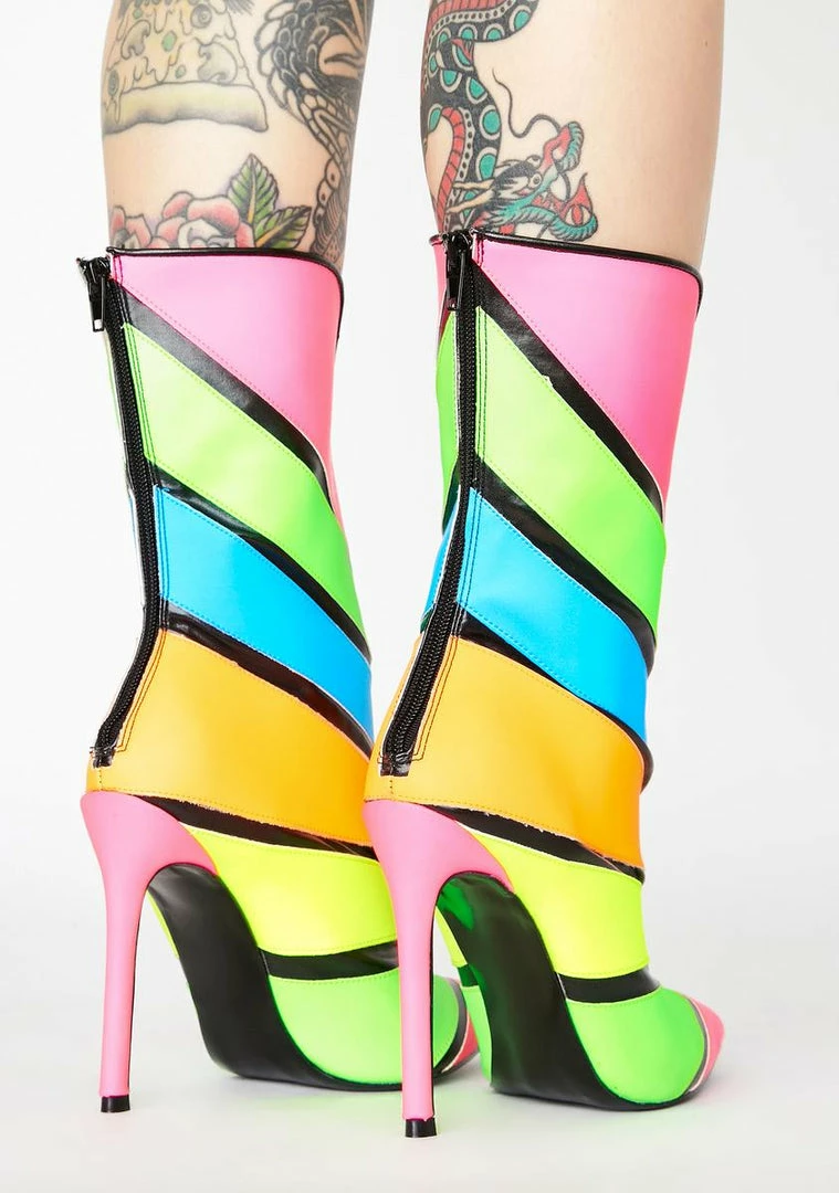 Top 10 ๐ฅ Lemon Drop By Privileged Plushin Rainbow Heeled ๐ฅพ Boots ๐ฅพ Boots & Booties ๐ 4 Lemon Drop By Privileged Plushin Rainbow Heeled Boots Boots & Booties