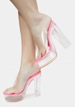 Lemon Drop By Privileged Pink Willanta Platform Heels Platforms
