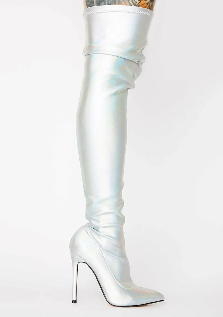 Best Sale ⭐ Lemon Drop By Privileged Bravvo Thigh High 🥾 Boots 💯 3 Lemon Drop By Privileged Bravvo Thigh High Boots