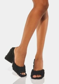 Lemon Drop By Privileged Black Chandlar Fluffy Heels