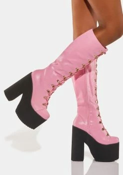 Lemon Drop By Privileged Pink Jaxin Platform Boots