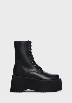 Lemon Drop By Privileged Quintessa Platform Combat Boots