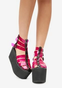 Outlet π Lemon Drop By Privileged Platforms Fuchsia Pest Platform π©΄ Sandals π 6 Lemon Drop By Privileged Platforms Fuchsia Pest Platform Sandals