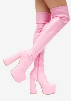 Lemon Drop By Privileged Pink Havasu Platform Boots Platforms