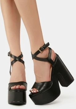 Lemon Drop By Privileged Black Taga Platform Heels
